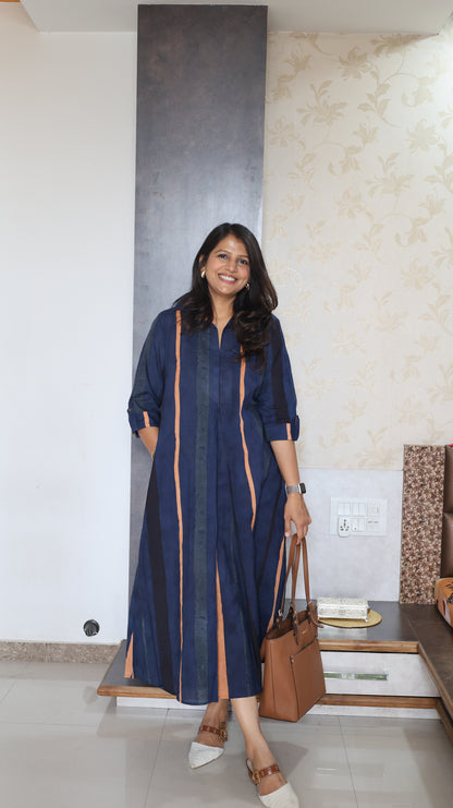 Blue Box Pleat Tunic