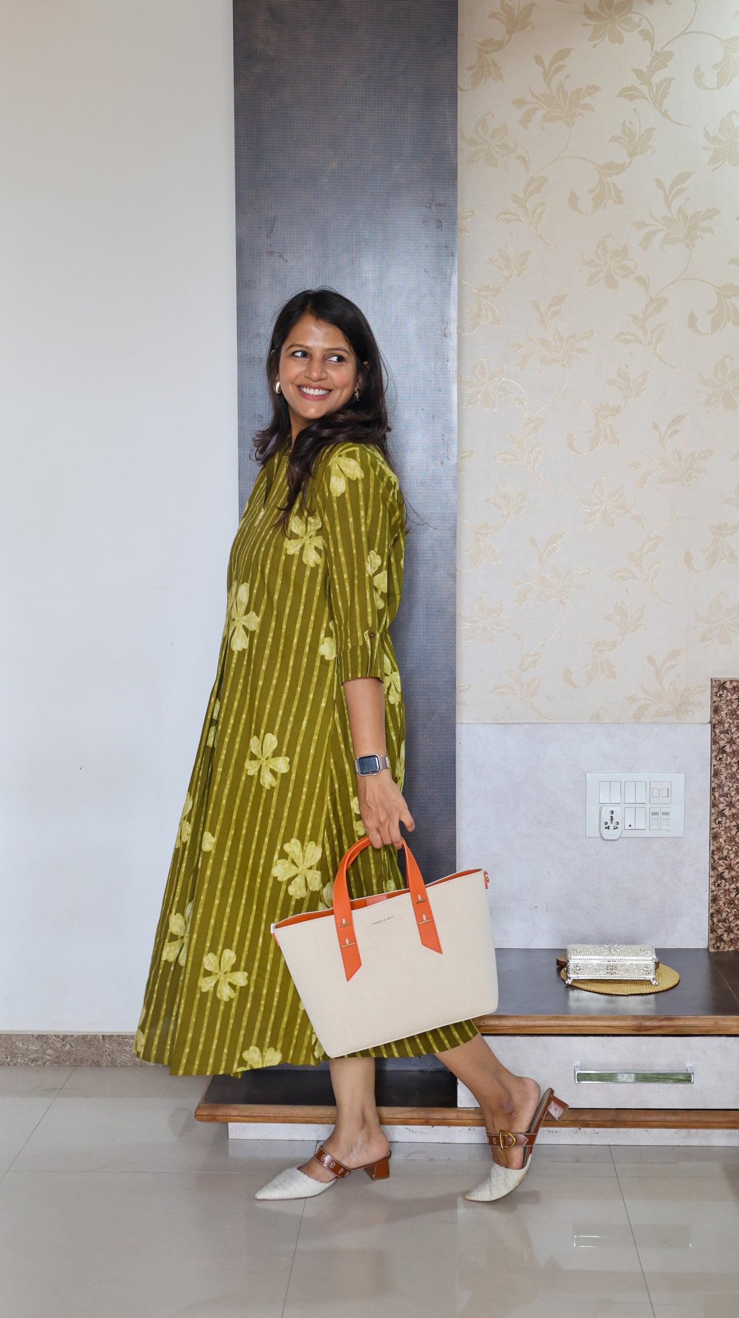 Green Box Pleat Tunic