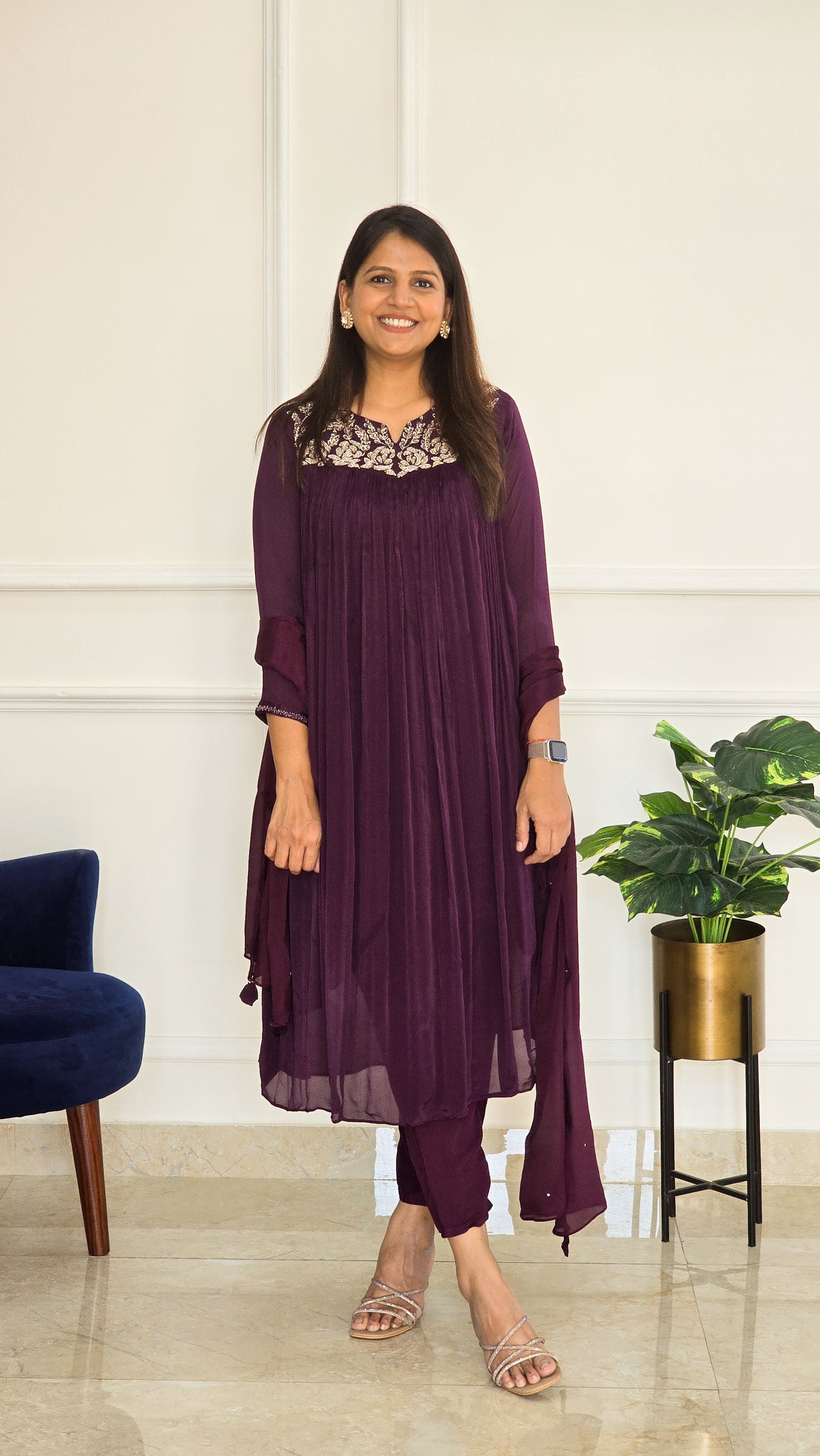 Wine Tara Flare Ensemble Set