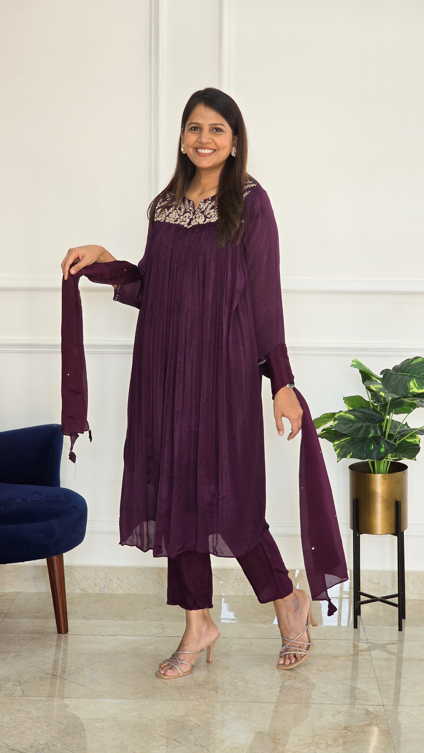 Wine Tara Flare Ensemble Set