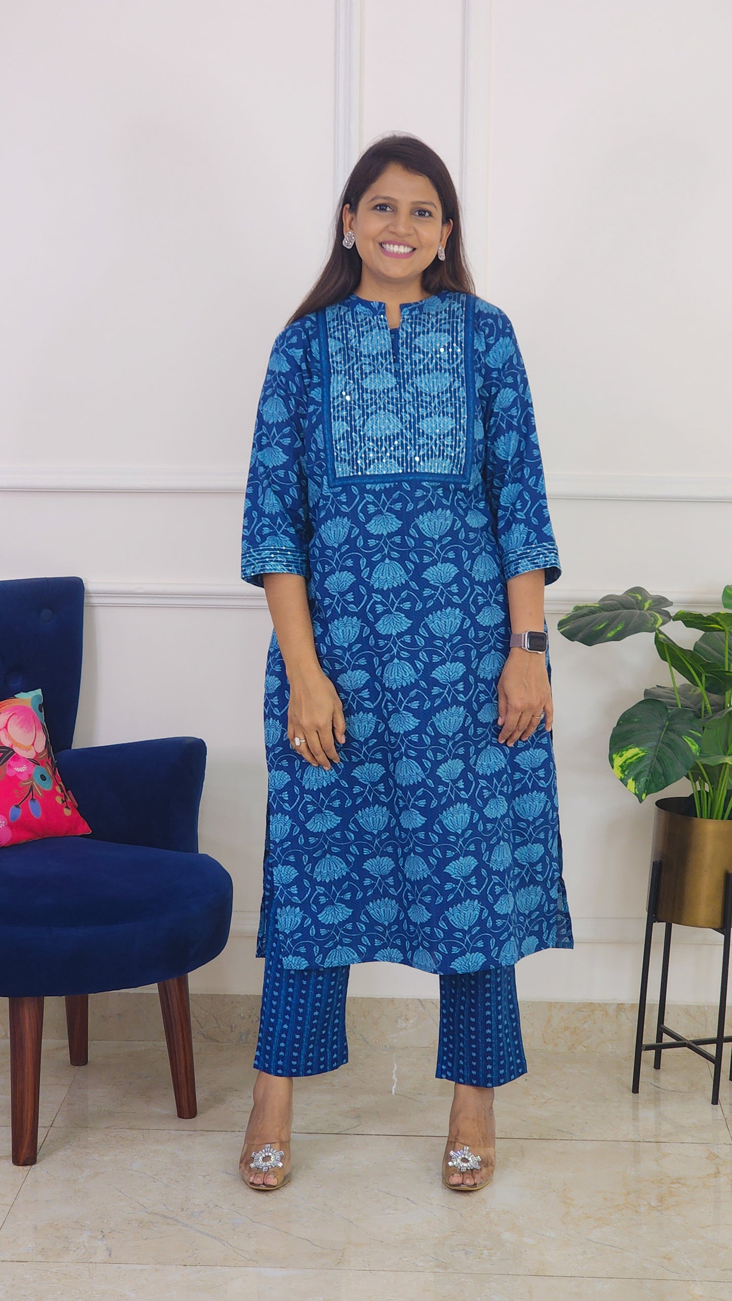 Indigo kurta Set