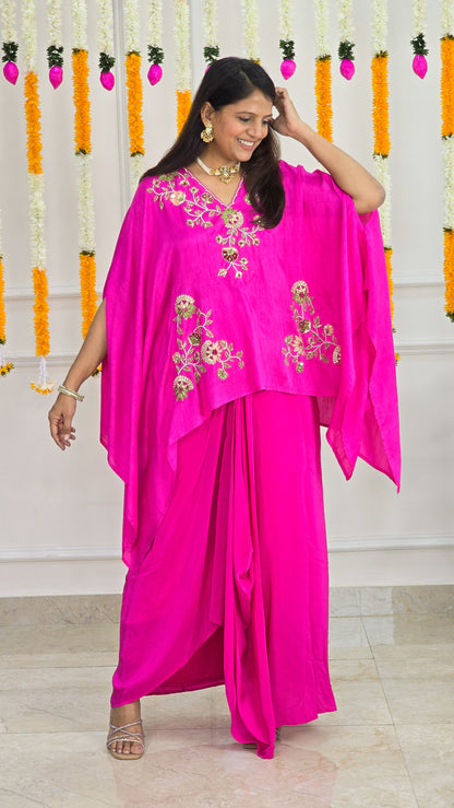 Pink Gulmohar Cape Set