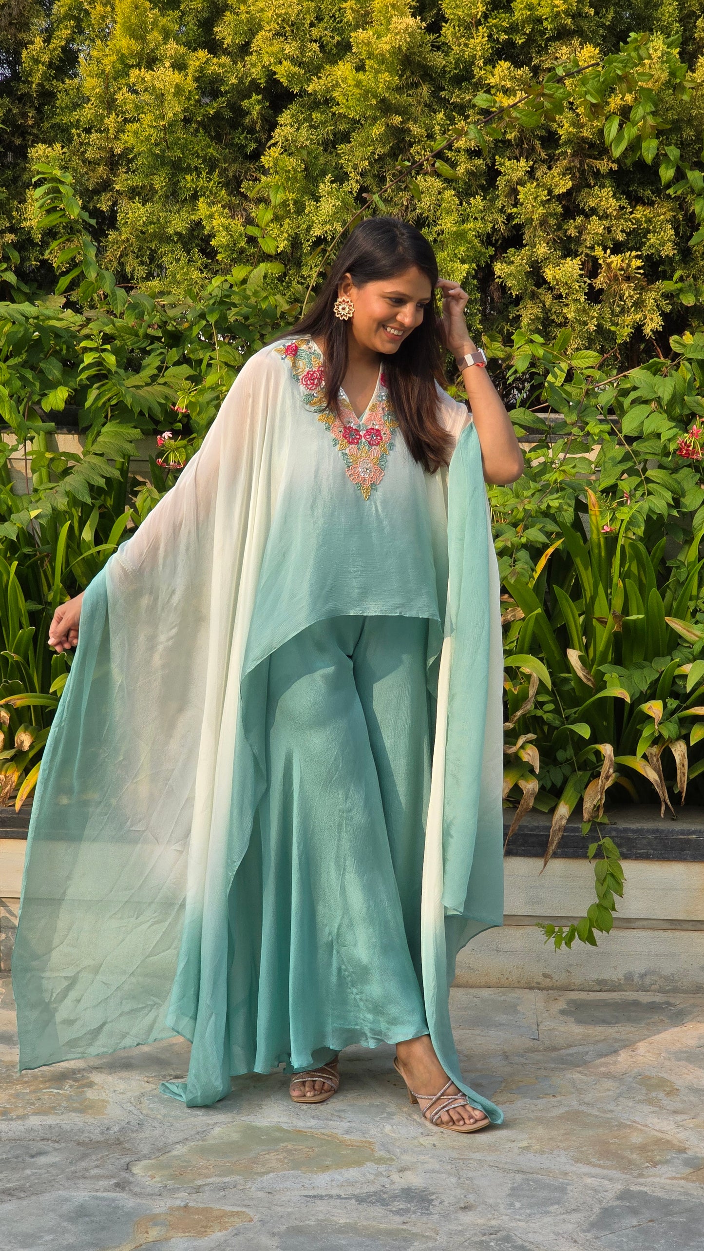 Sea Blush Indowestern Set