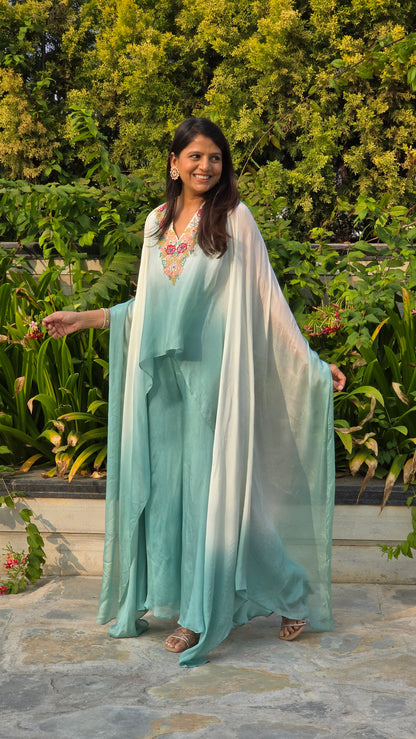 Sea Blush Indowestern Set