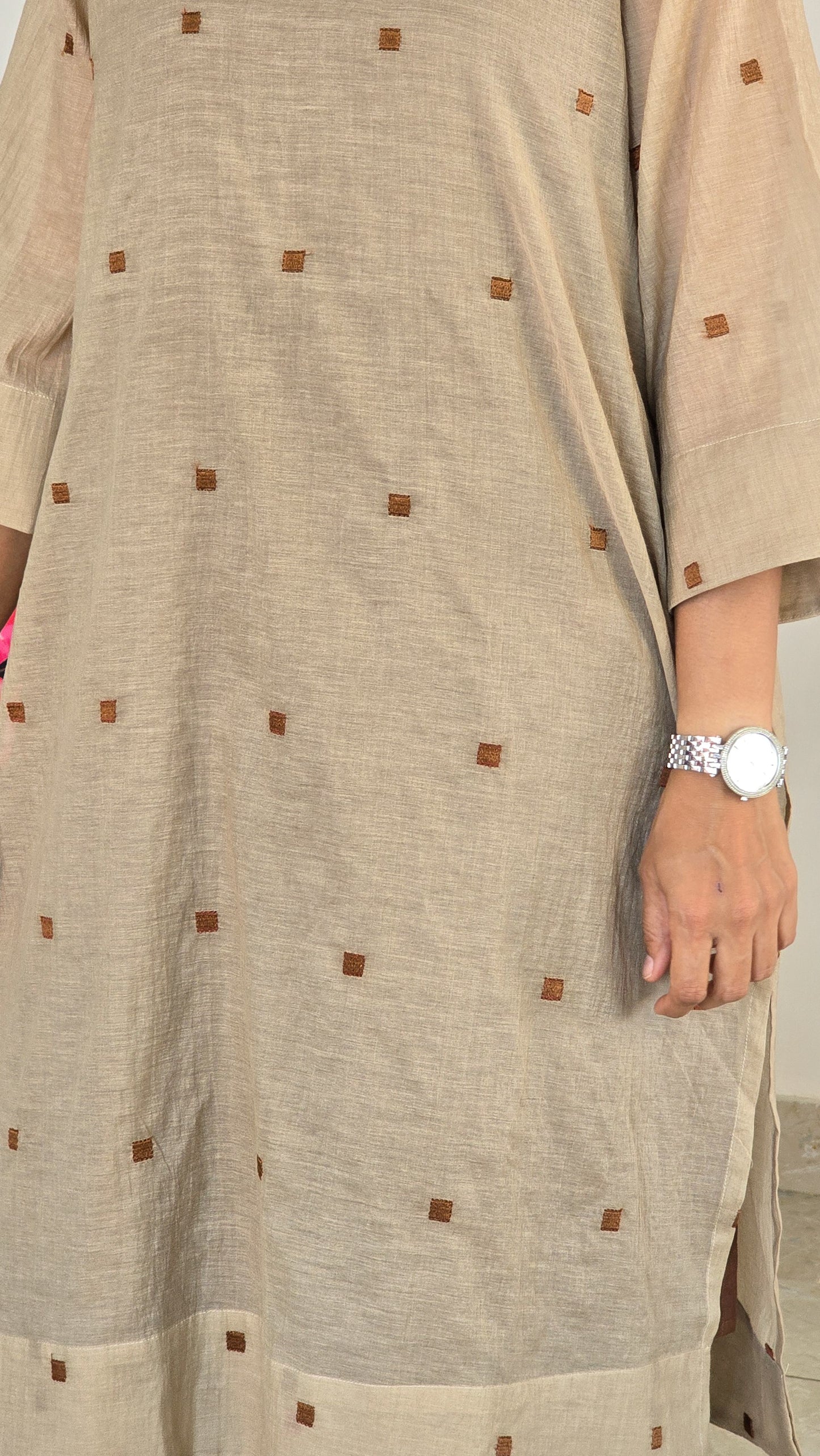 Beige Square Mul Set