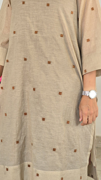 Beige Square Mul Set