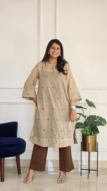 Beige Square Mul Set
