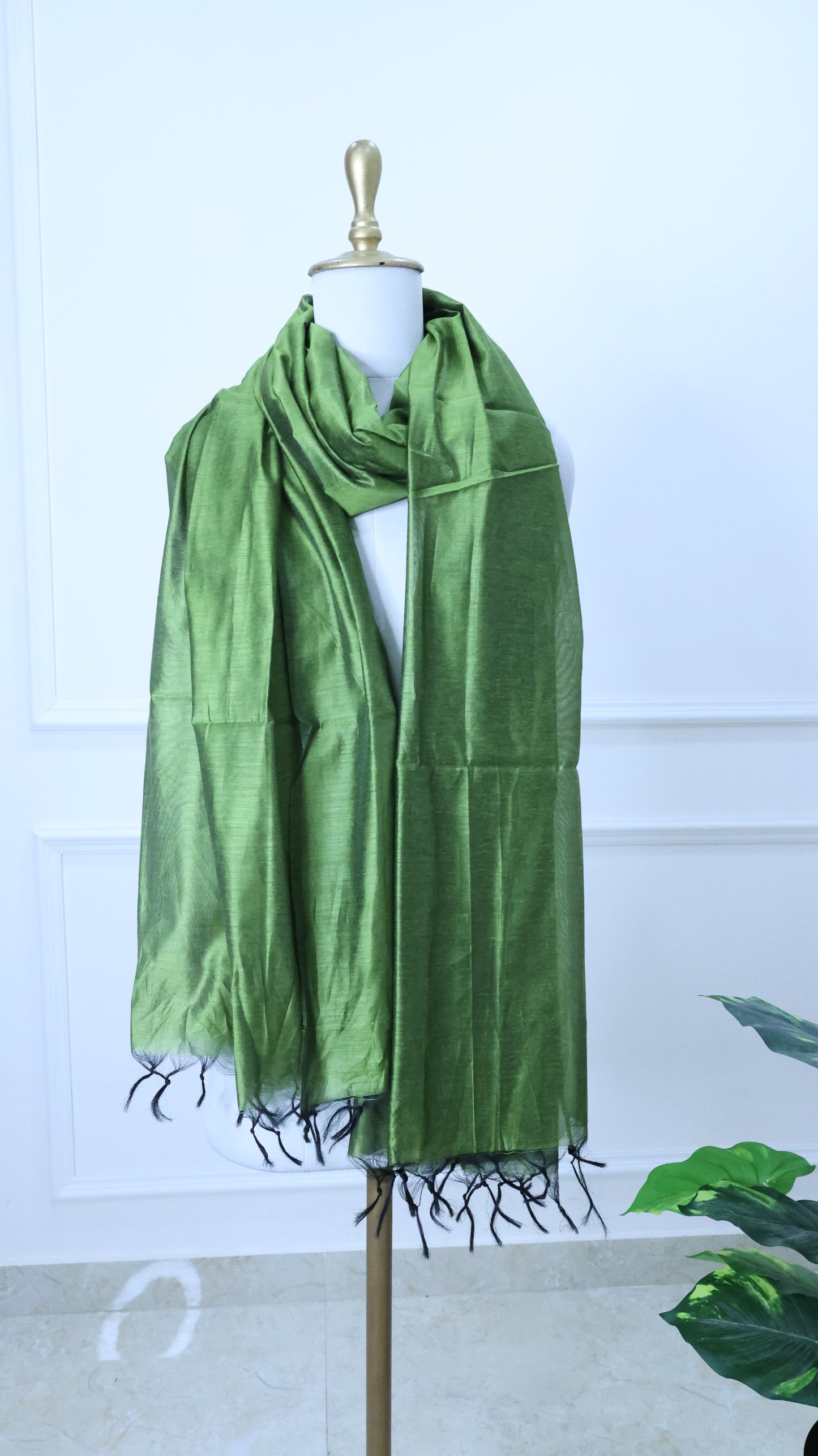 Green Silk Dupatta