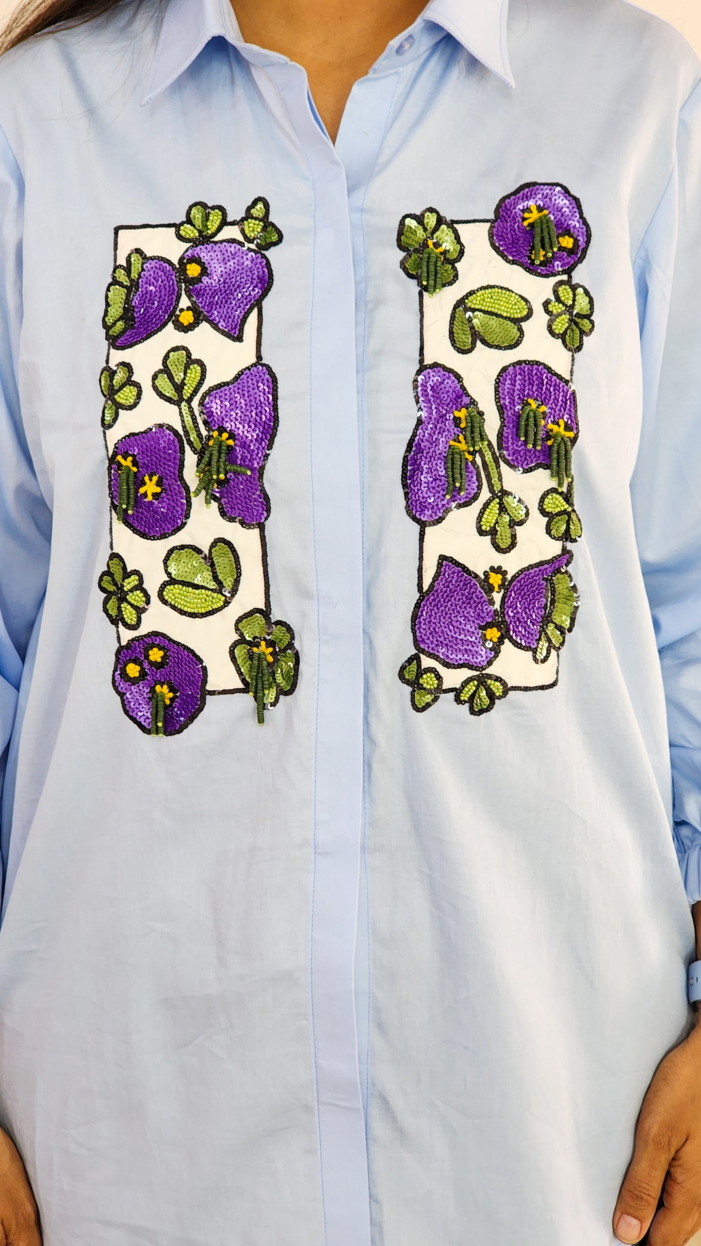 Twilight Bloom Embellished Shirt
