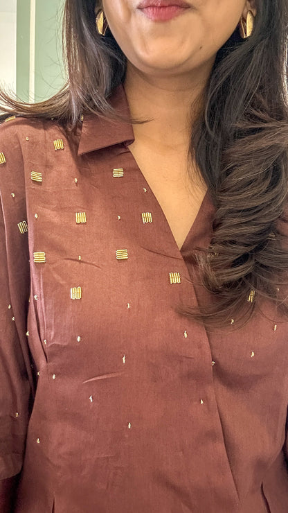 Brown Bling Top (10 days dispatch )