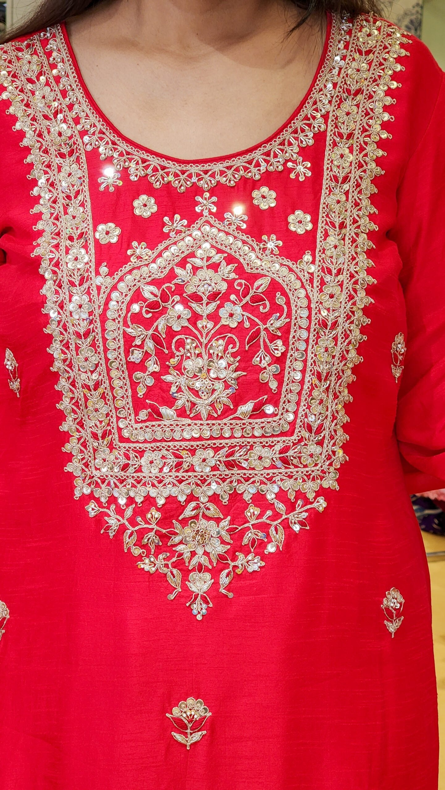 Tyohar ~ Red Zardosi Suit