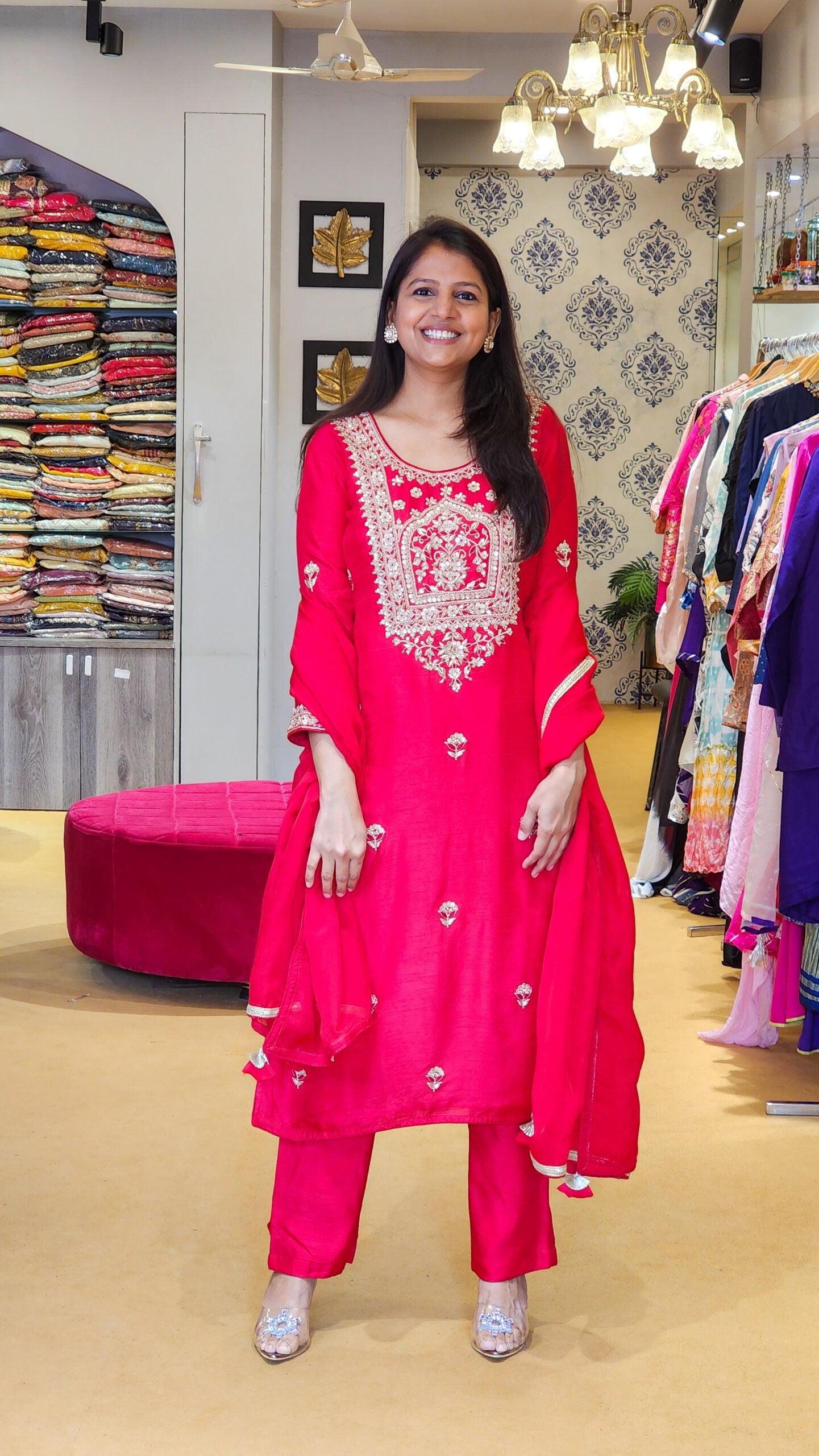 Tyohar ~ Red Zardosi Suit