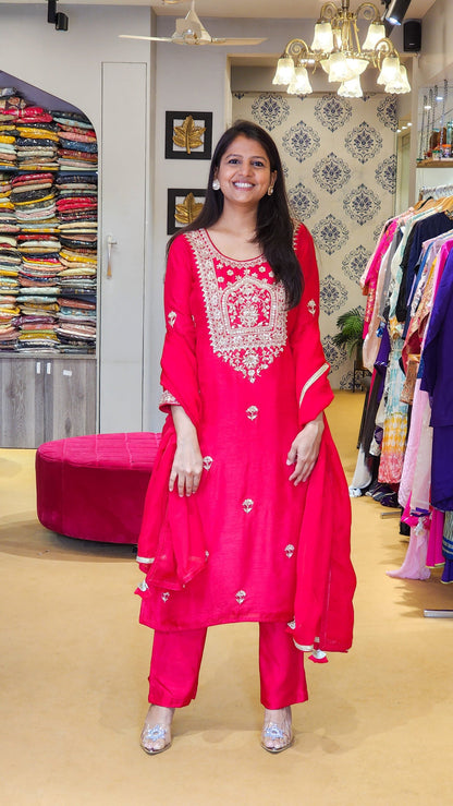 Tyohar ~ Red Zardosi Suit