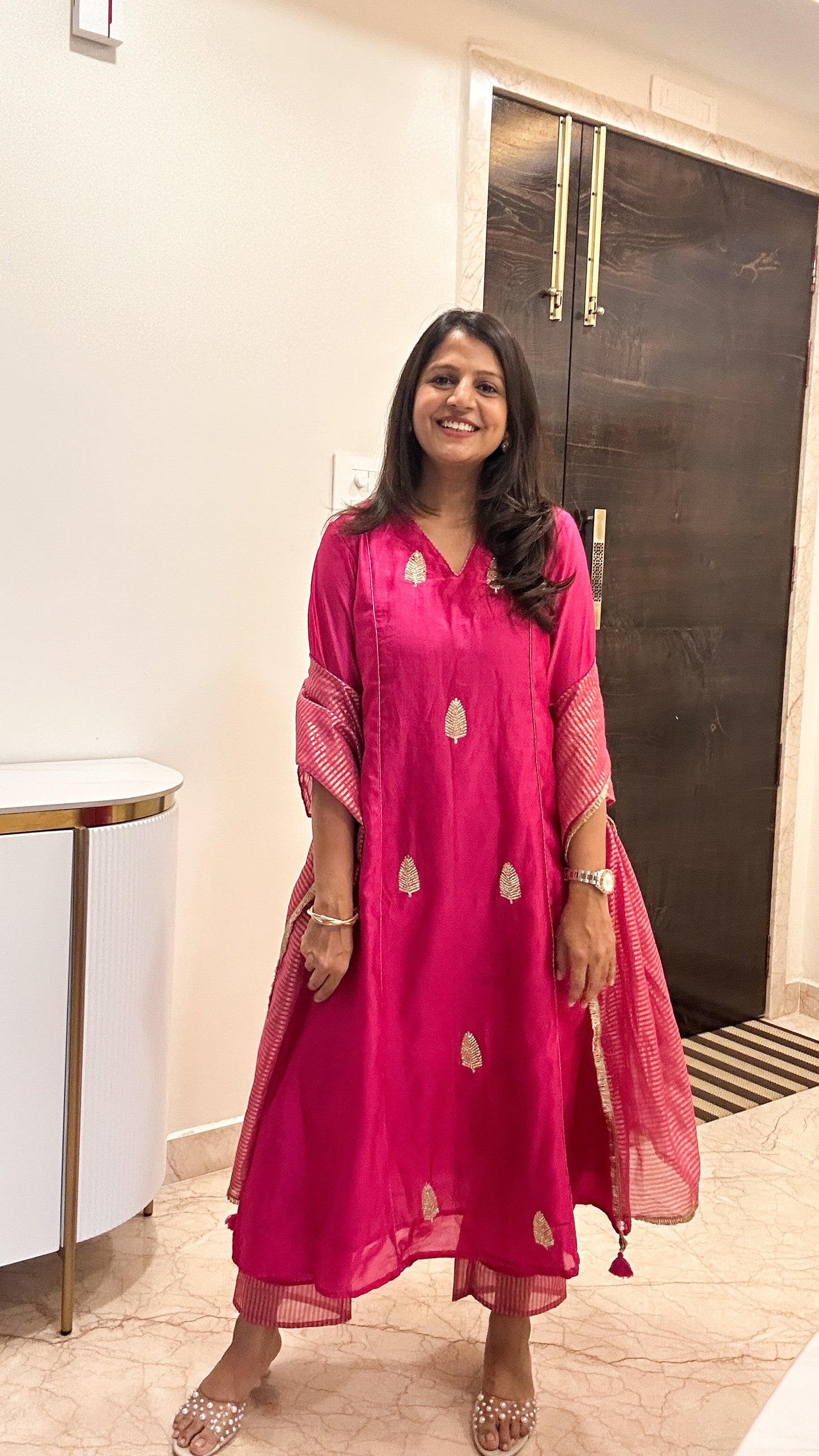 Rani Gul Chanderi Suit Set