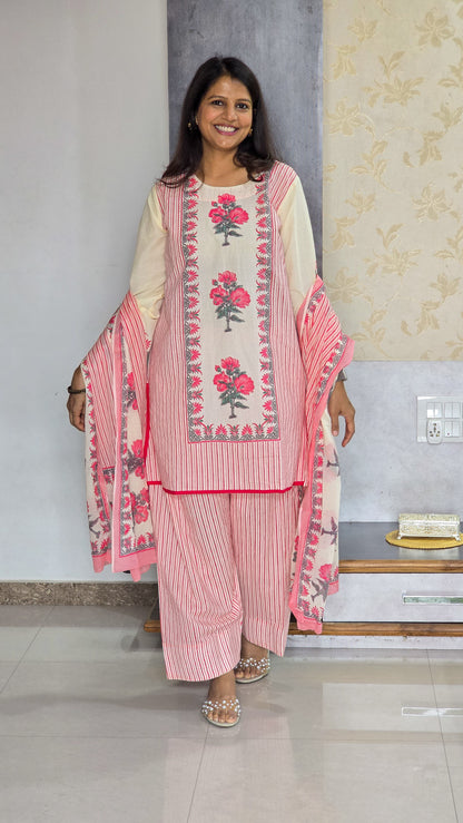 Pink Mughal Farshi Salwar Suit Set