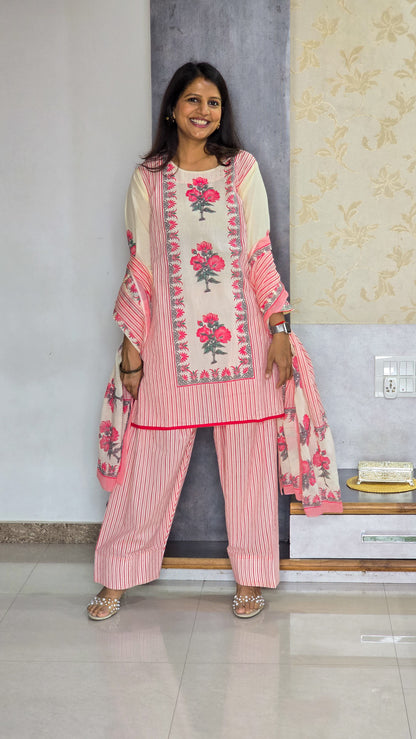 Pink Mughal Farshi Salwar Suit Set