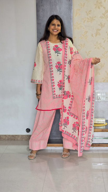 Pink Mughal Farshi Salwar Suit Set