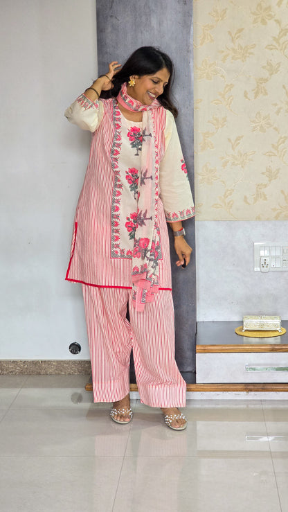 Pink Mughal Farshi Salwar Suit Set