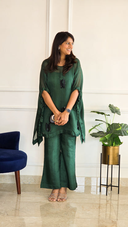 Green Indo Set with Black Embelllishments