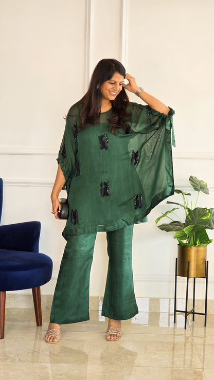 Green Indo Set with Black Embelllishments