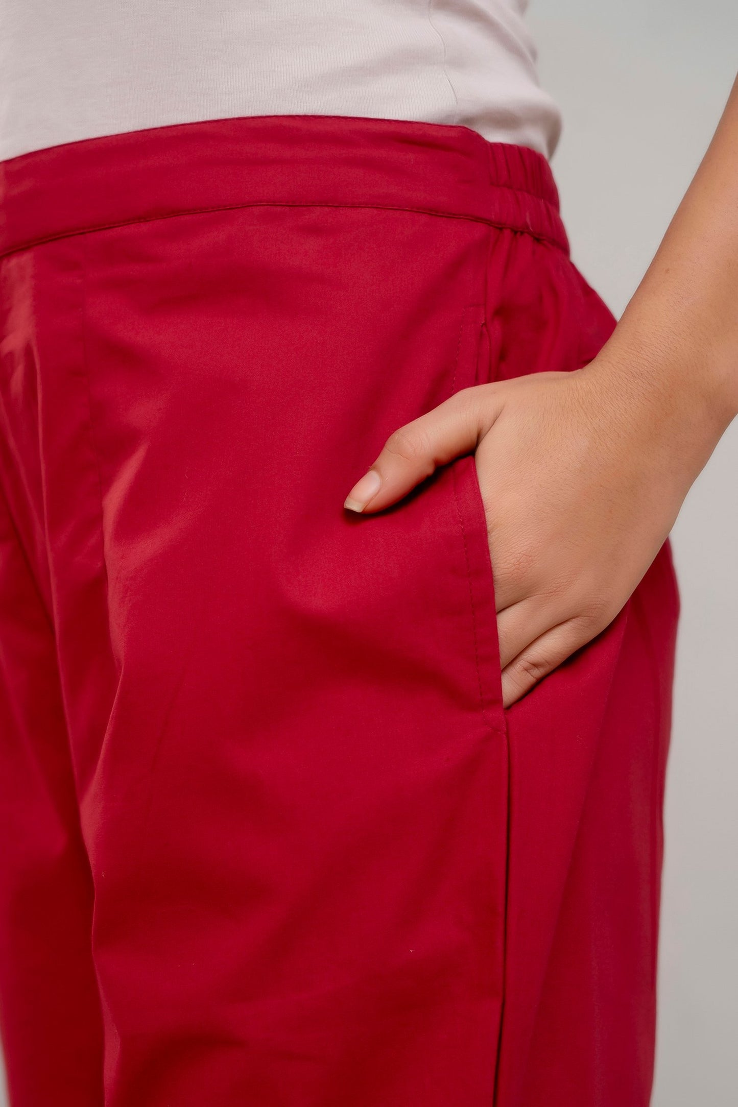 Maroon Cotton Pants