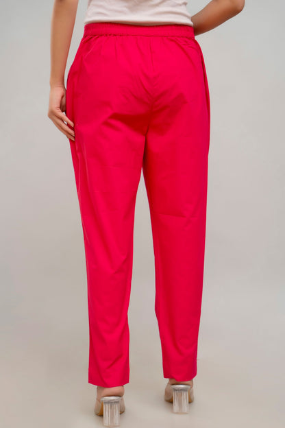 Pink Cotton Pants