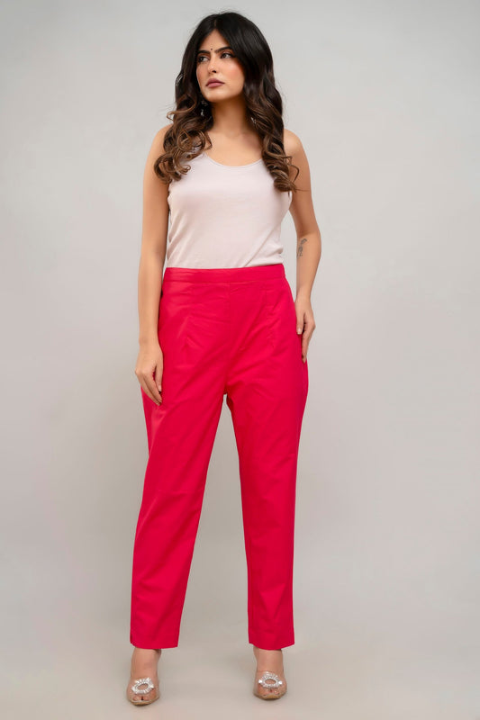 Pink Cotton Pants