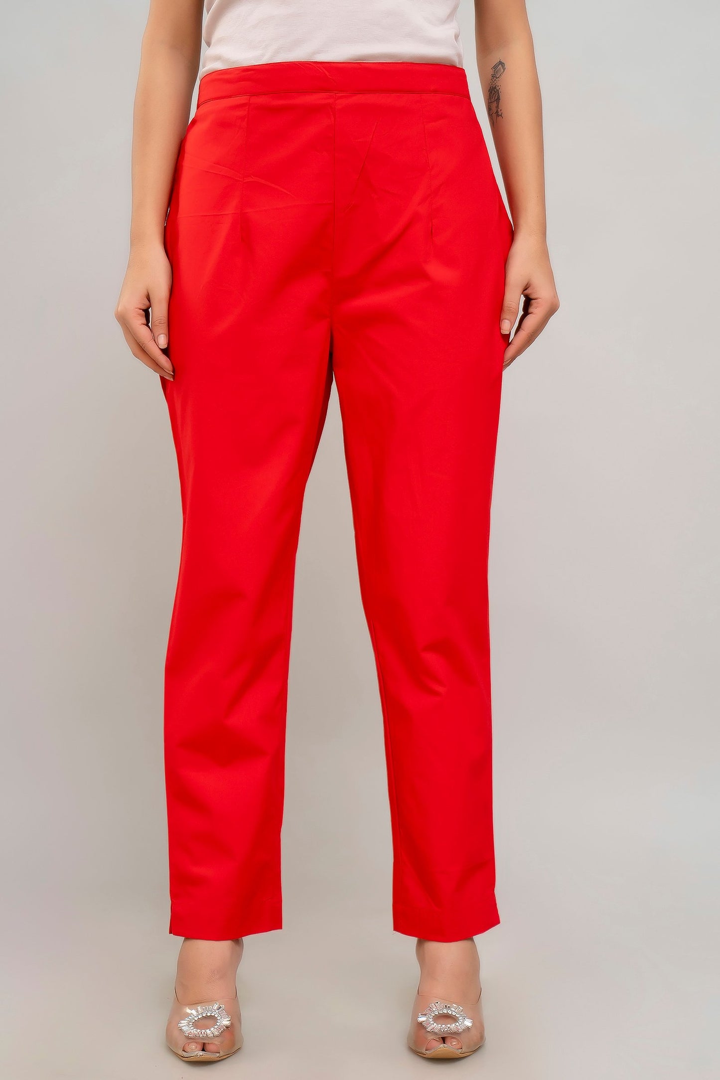 Red Cotton Pants