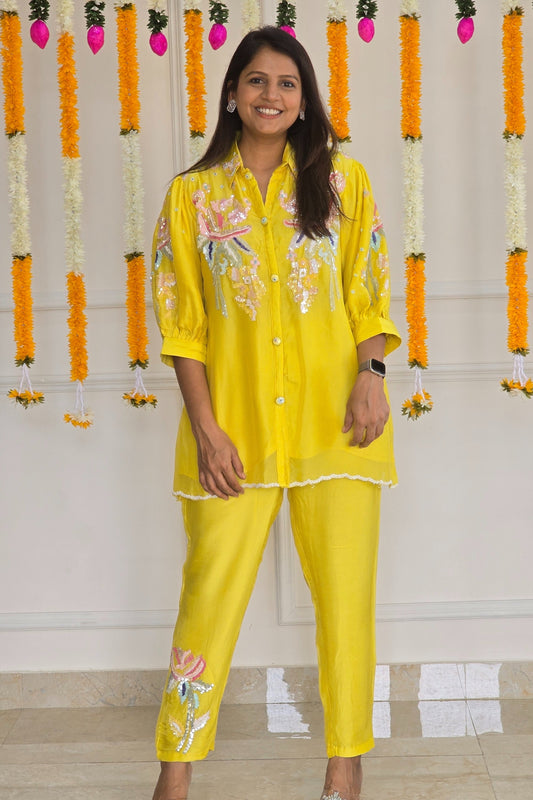 Marigold Sequin Bloom Co-ord Set