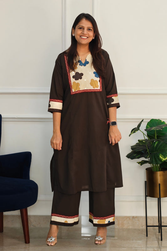 Flower Applique Cotton Set