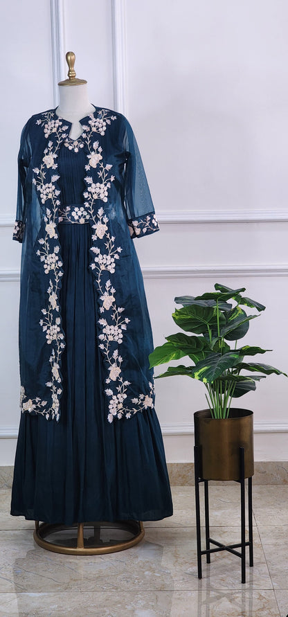 blue Gown With Jacket