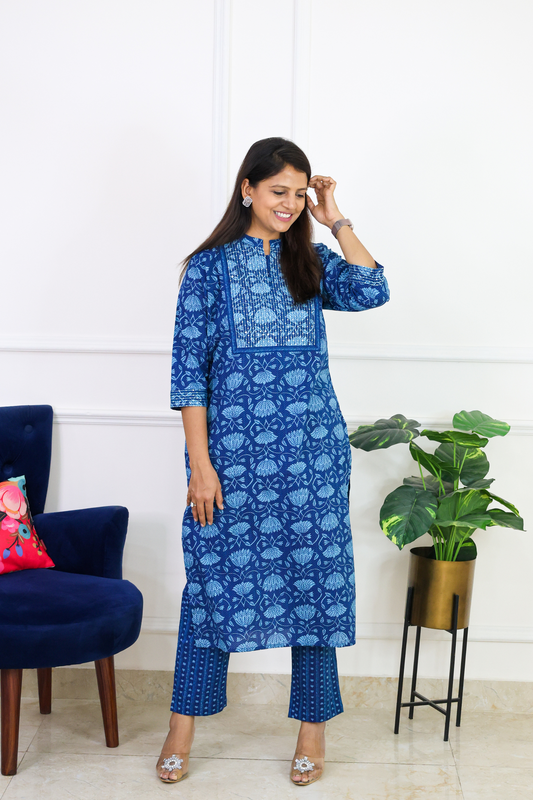 Indigo kurta Set
