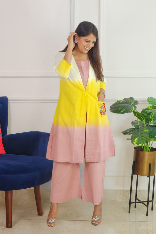 Ombre Handloom Co Ord Set