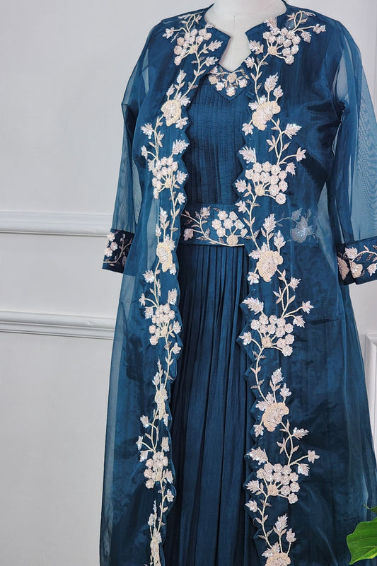 blue Gown With Jacket
