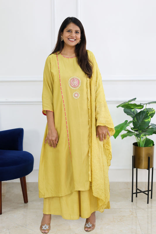 Mustard Chakra Suit Set