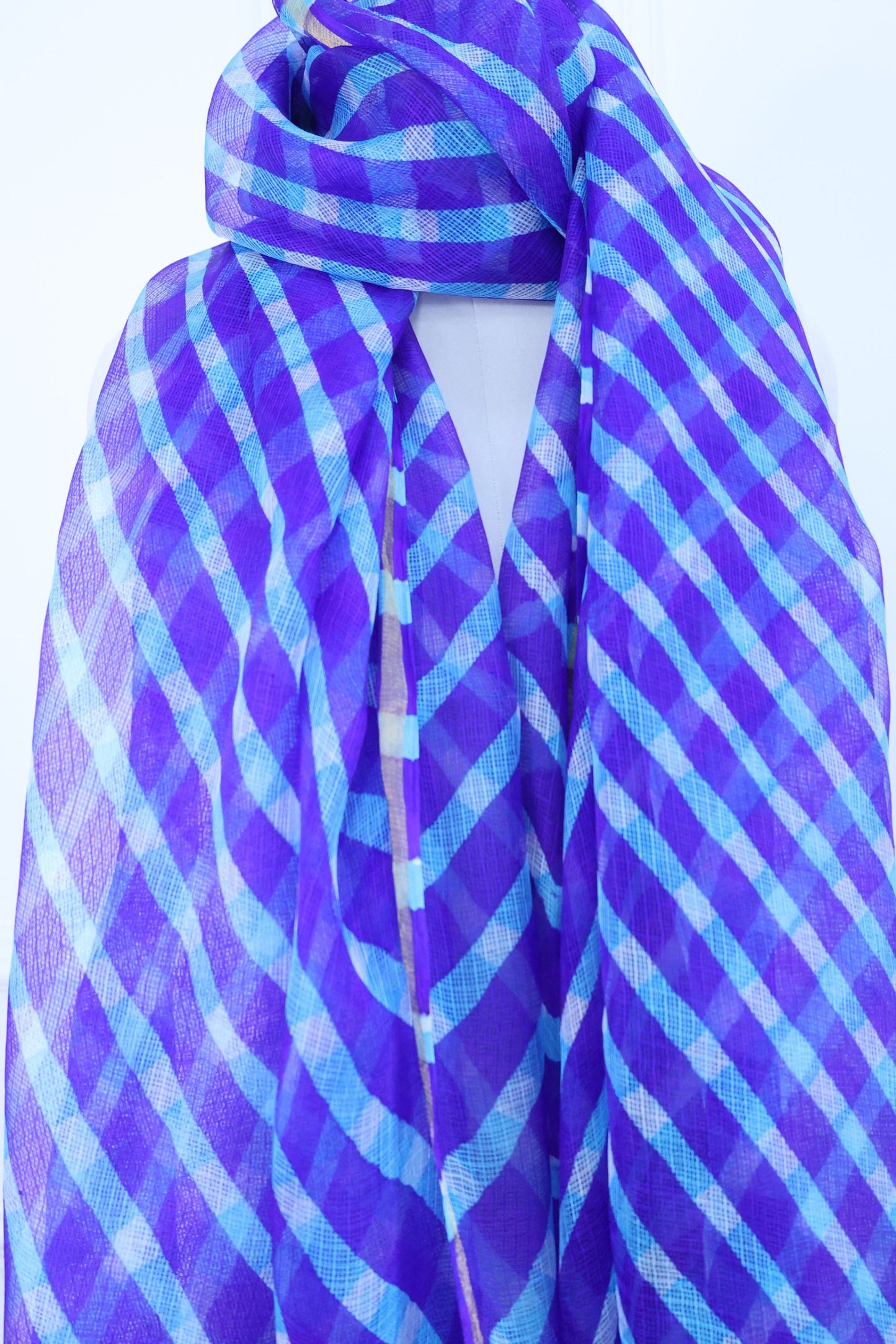 Blue Pure Doriya Silk Leheriya Dupatta